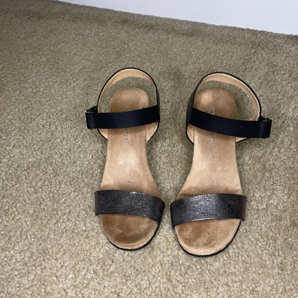 Black and silver wedge